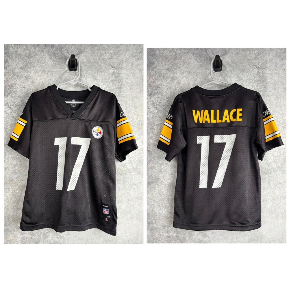 NFL Team Apparel x Reebok Kids Steelers Mike Wallace 17 Jersey Size Medium